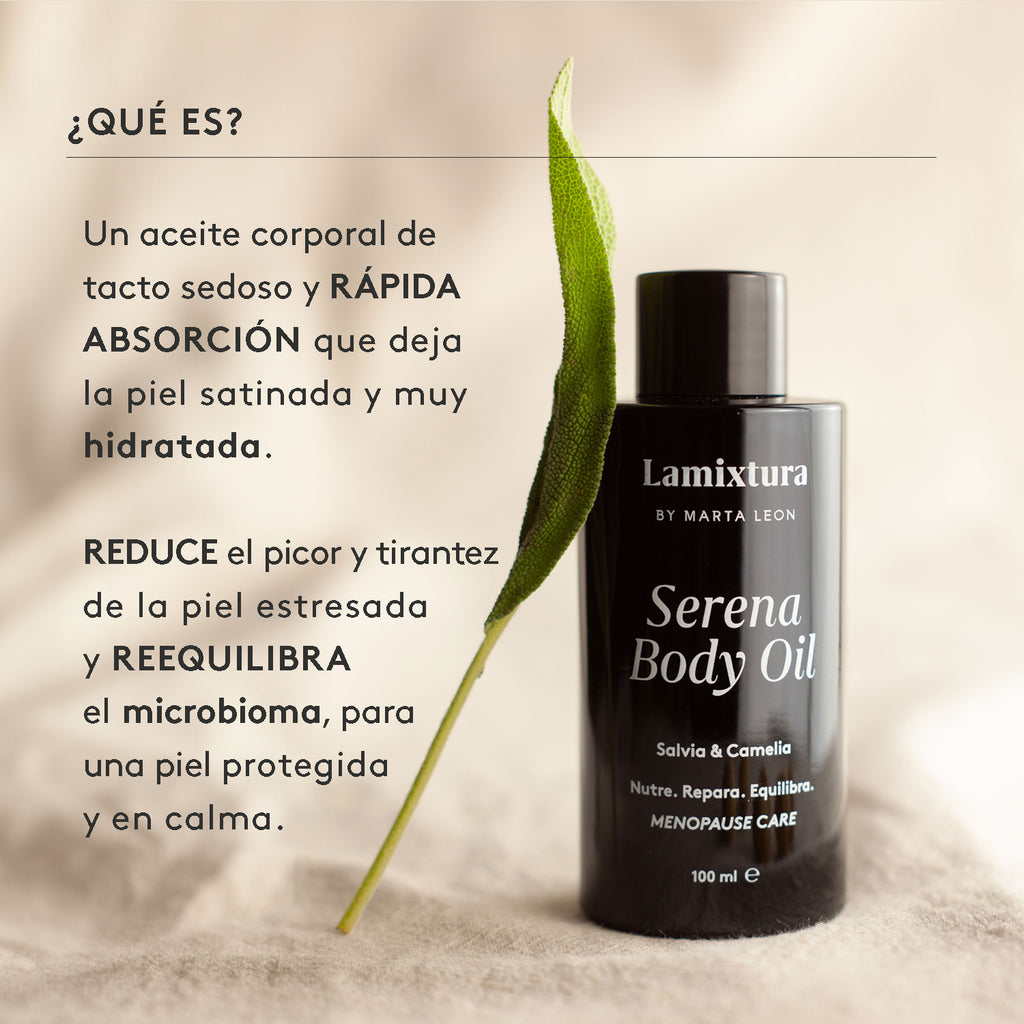 Aceite corporal de tacto sedoso y rpida absorción que deja la piel satinada y muy hidratada.

Reduce el picor y tirantez de la piel estresada y reequilibra el microbioma, para una piel protegida y en calma.