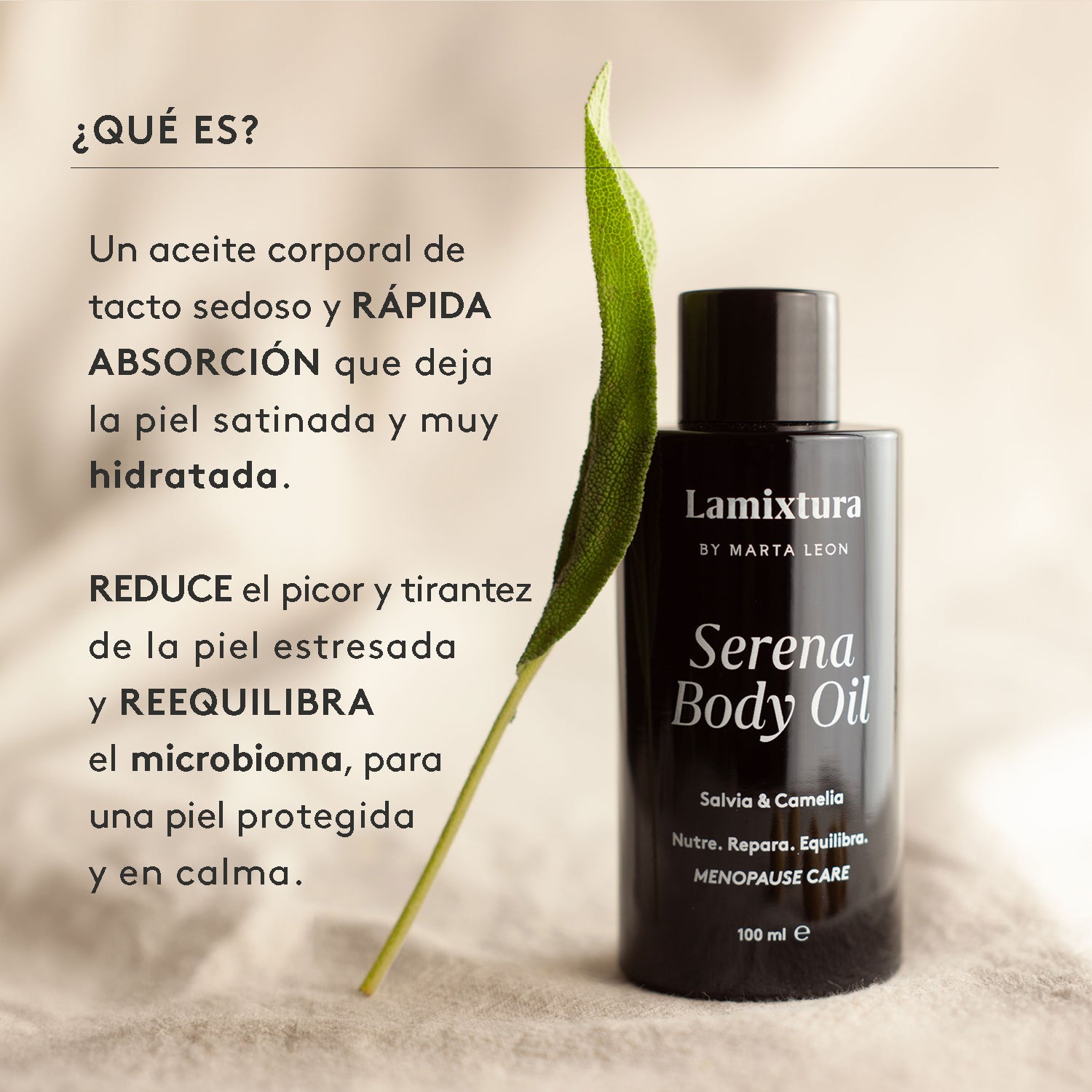Aceite corporal de tacto sedoso y rpida absorción que deja la piel satinada y muy hidratada.

Reduce el picor y tirantez de la piel estresada y reequilibra el microbioma, para una piel protegida y en calma.